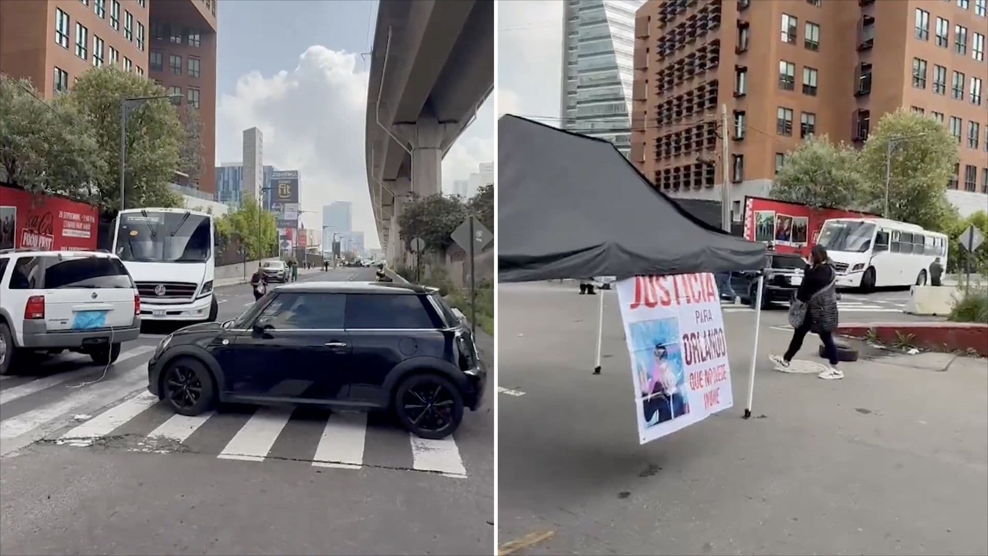 Familiares de Orlando, Joven Atropellado, Bloquean Autopista México-Toluca en Santa Fe