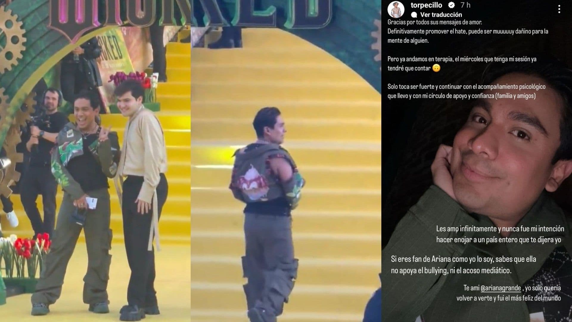 Ricardo Peralta Es Abucheado en la Premier de 'Wicked'; Pide No Hacer Bullying
