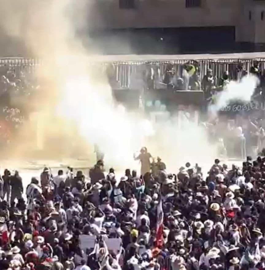 Manifestación en centro de Ciudad de México