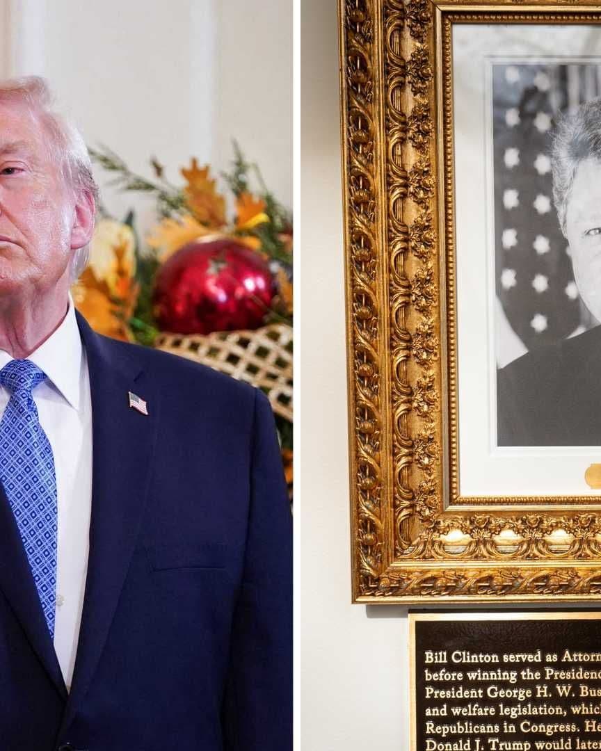 Donald Trump coloca placas con burlas hacia expresidentes en la Casa Blanca
