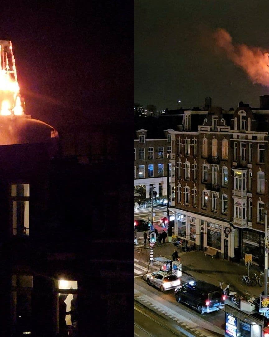 Histórica Iglesia de Ámsterdam Es Destruida por Incendio Durante la Nochevieja