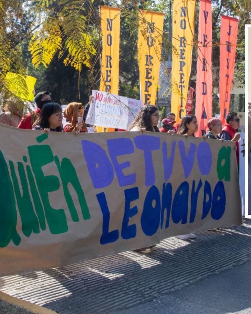 Marcha Manifestación Ibero Puebla por la No Localización del Maestro Leonardo Ariel Escobar Barrios Desaparecido en Nuevo León