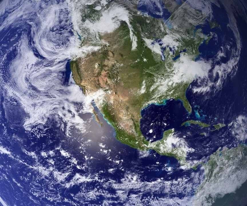 El planeta Tierra desde el espacio