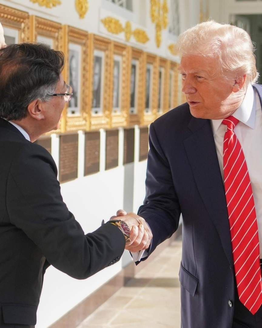 Donald Trump y Gustavo Petro se reúnen por primera vez en la Casa Blanca.