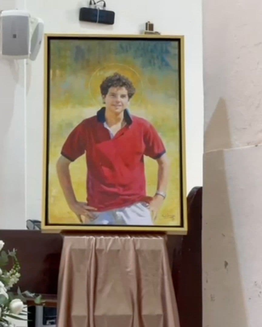 Reliquia de San Carlo Acutis en Santiago, Nuevo León