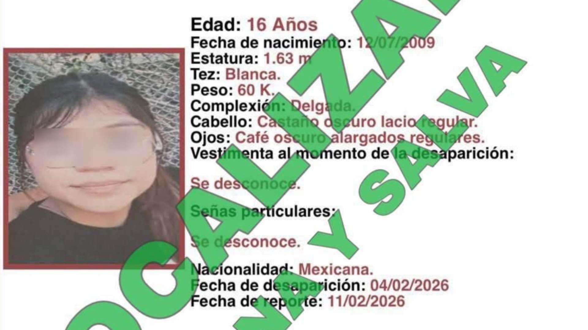 Localizan Con Vida a Sofía Montserrat, Menor de Edad Desaparecida en San Luis Río Colorado