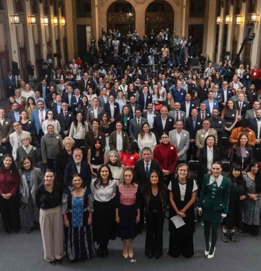 Conferencia incentivos cine Sheinbaum. Foto: Presidencia