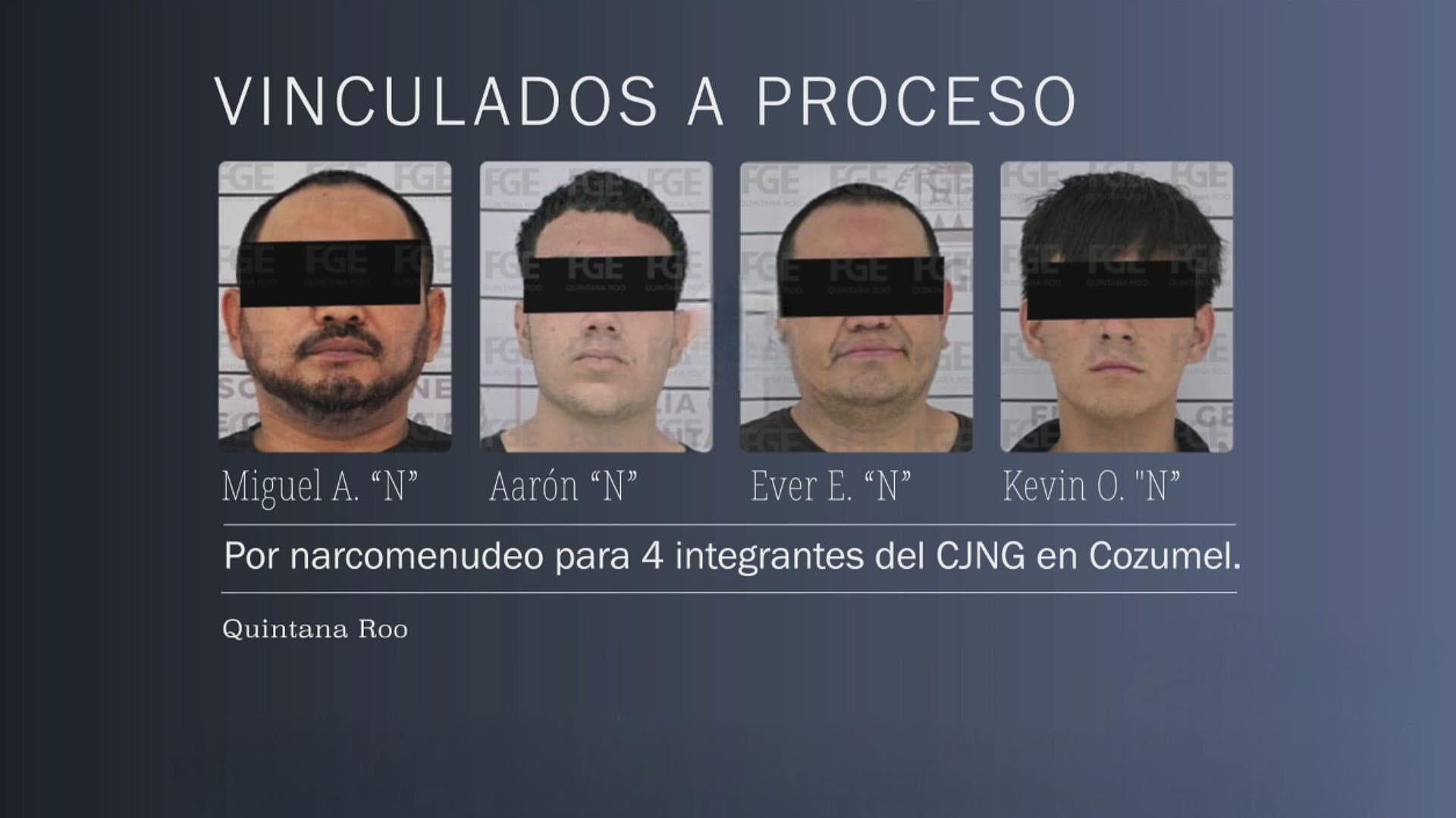 Vinculan a Proceso a Cuatro Integrantes del CJNG por Narcomenudeo en Cozumel