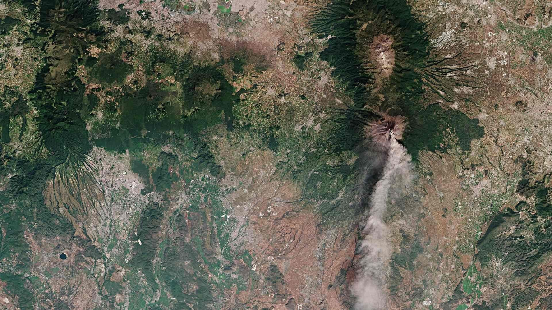 Así Se Ve la Fumarola del Popocatépetl desde el Espacio
