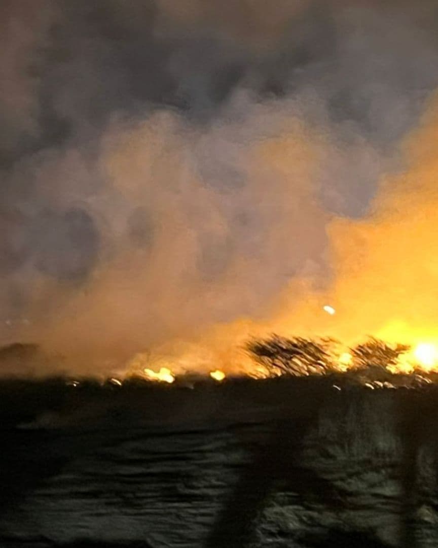 incendio en pastizal