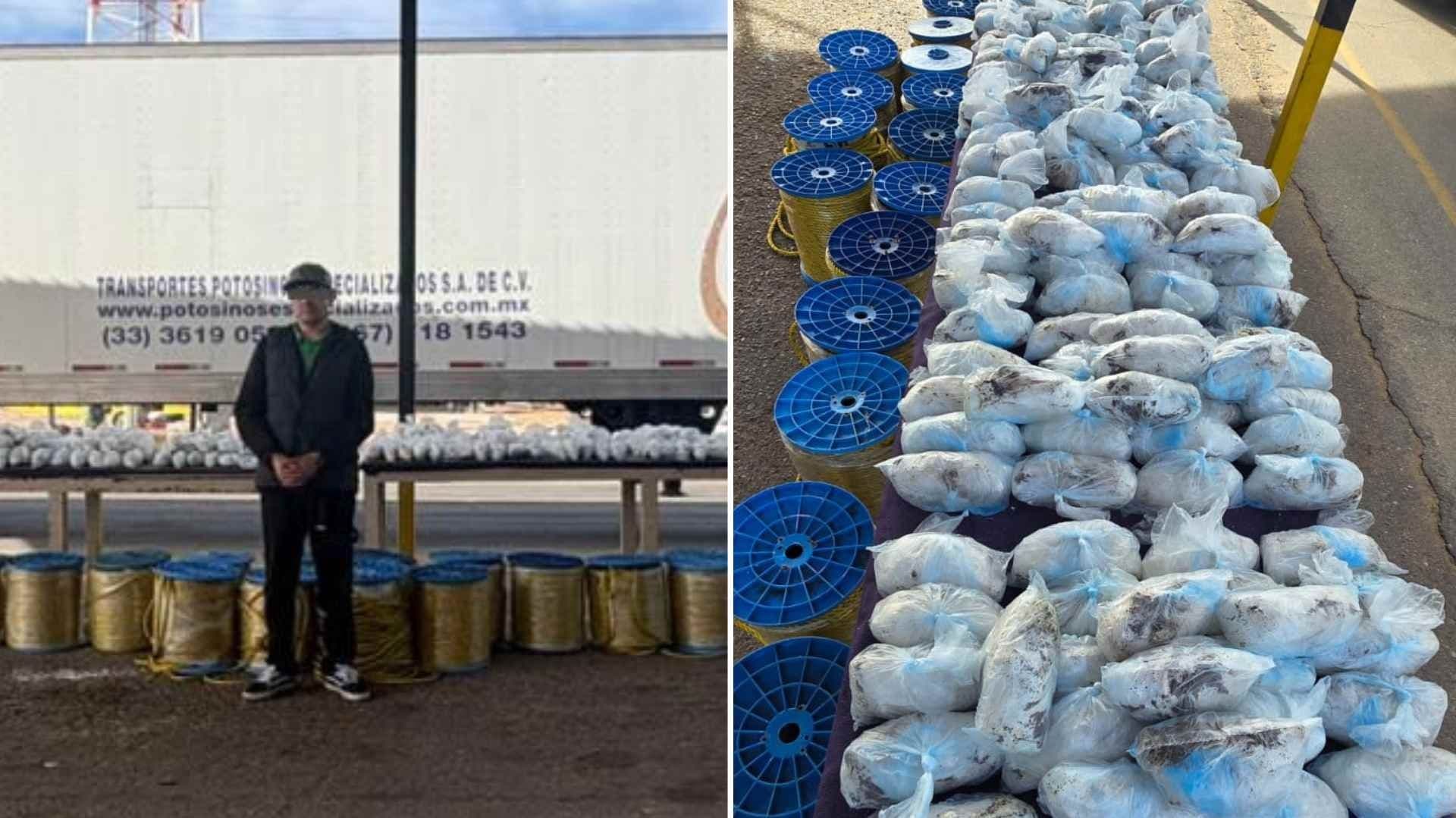 Aseguran Cargamento de 150 Kilogramos de Presunta Droga en San Luis Río Colorado, Sonora