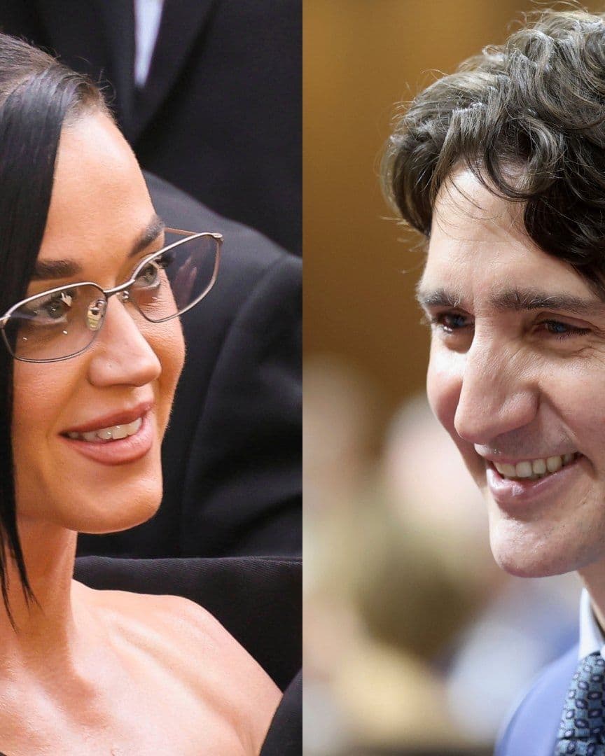 Fotos de retratos de Katy Perry y Justin Trudeau