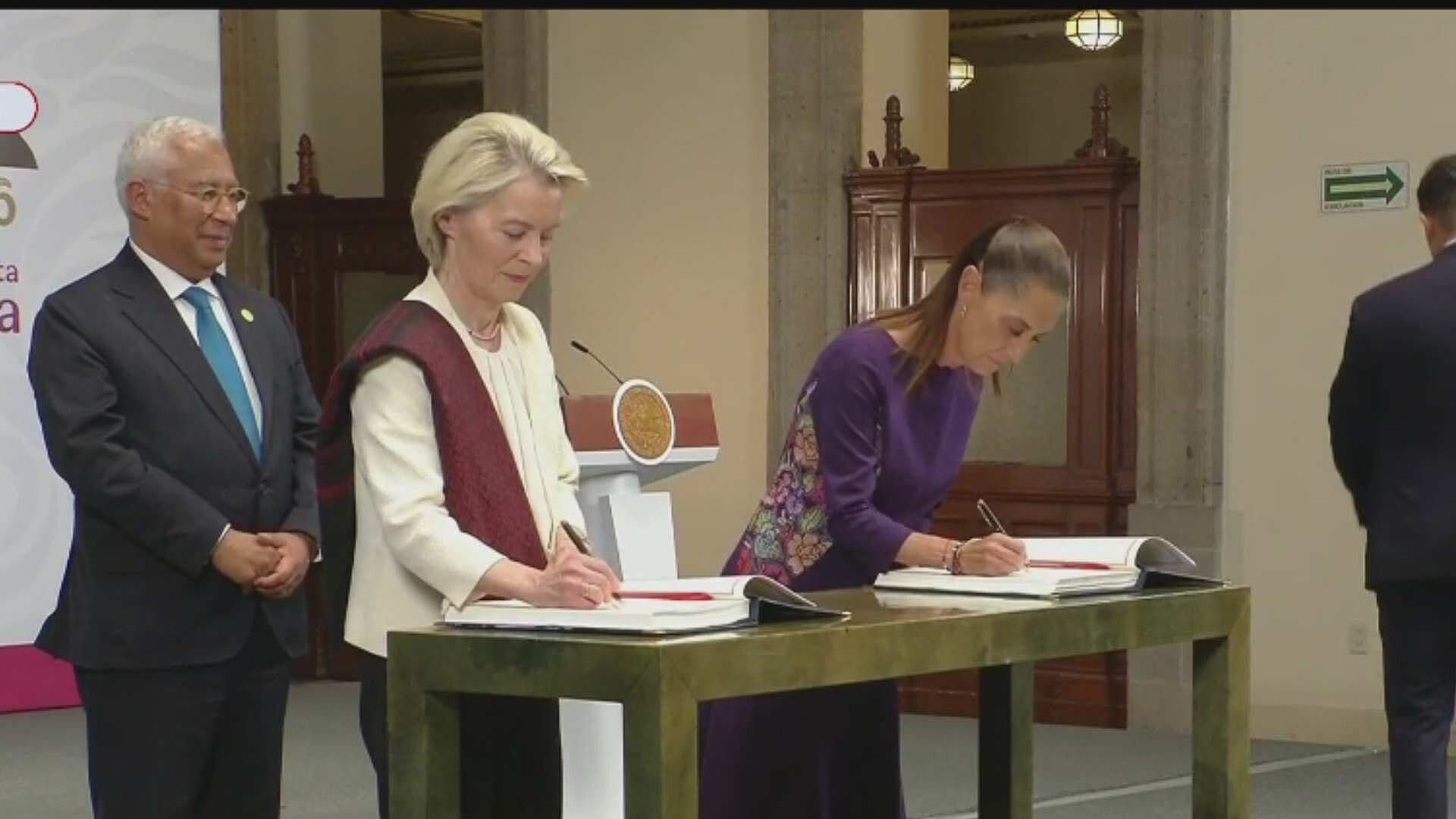 México y la Unión Europea Firman Acuerdo de Asociación Estratégica desde Palacio Nacional