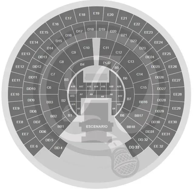 Mapa Boletos J-Hope Palacio de los Deportes