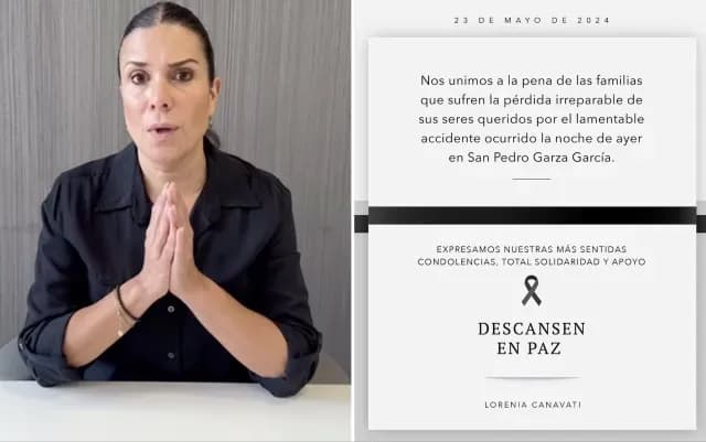 Mensajes publicados por Lorenia Canavati en su Instagram tras accidente en mitin