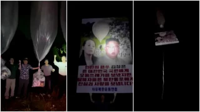 Desertores envían globos con propaganda en contra del régimen de Norcorea