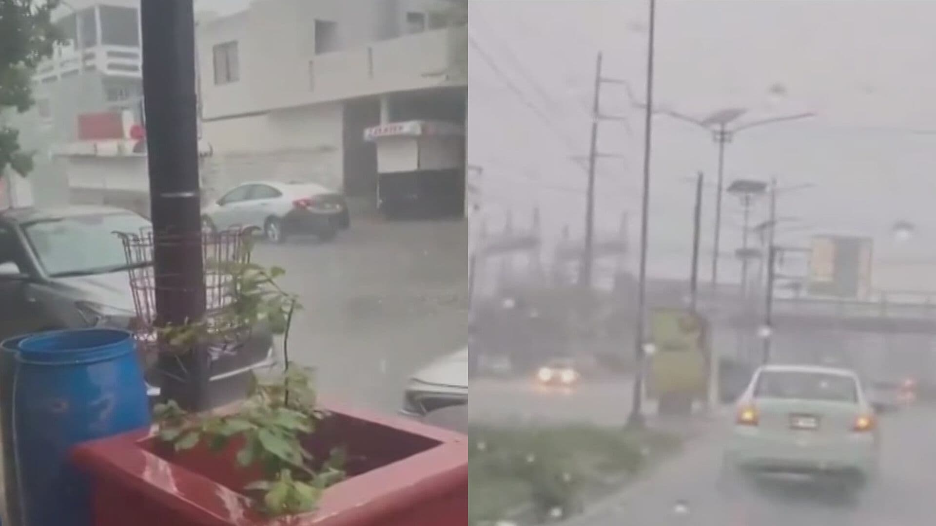 Fuertes Lluvias y Granizo Azotan Monterrey y Apodaca; Reportan Inundaciones