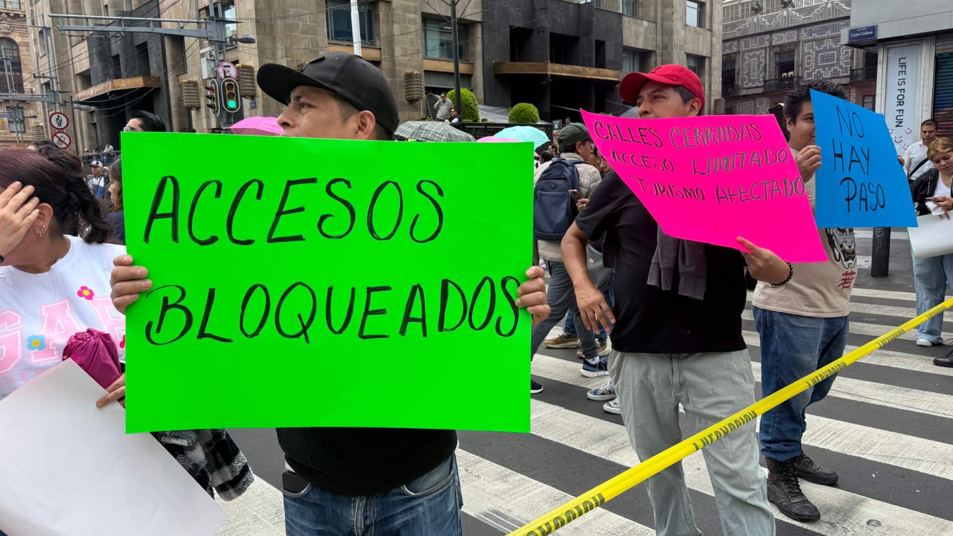 Bloqueo de Comerciantes del Centro Histórico Hoy; Zona Afectada por Protesta en CDMX